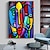 abordables Pinturas de personas-Lienzo colorido hecho a mano estilo picasso pintura al óleo figuras de mujer abstractas modernas cuadros de pared para decoración para sala de estar