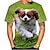 billige nyhed sjove hættetrøjer &amp; t-shirts-Dyr Hund Cavalier King Charles Spaniel T-shirt Anime 3D Grafisk Til Par Herre Dame Voksne Maskerade 3D-udskrivning Afslappet / Hverdag