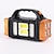 baratos lanternas táticas-1pc multifuncional solar led+cob light com alça, carregamento usb à prova d&#039;água para emergência de segurança de acampamento ao ar livre à noite