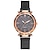 abordables Montres à Quartz-Rose or femmes montre de luxe magnétique ciel étoilé dame montre-bracelet maille femme horloge