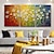 cheap Floral/Botanical Paintings-Oil Painting Hand Painted - Floral Botanical Pastoral Modern Canvas Three Panels 50 x 40 cm