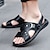 cheap Men&#039;s Sandals-Men&#039;s Sandals Flat Sandals Comfort Sandals Casual Outdoor Beach PVC Breathable Loafer Bark brown Black Summer