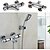 abordables Robinets de douche-mitigeur thermostatique bain douche barre murale, chrome salle de bain baignoire anti-brûlure robinet, bas g1/2 exposé thermostatique douche robinets température constante baignoire douche robinets