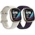 abordables Correas de reloj Fitbit-2 paquetes Correa de Smartwatch Compatible con Fitbit Versa 3 Sense Silicona suave Reloj inteligente Correa Ajustable Bucle en solitario Mujeres Hombres Correa Deportiva Reemplazo Pulsera