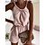 cheap Jumpsuits-Women&#039;s Romper Solid Color High Waist Streetwear Halter Street Daily Sleeveless Regular Fit Black Pink Beige S M L Summer