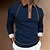 cheap Men&#039;s Polos-Men&#039;s Daily Casual Regular Fit Polo Lapel Long Sleeve Polyester Pattern White Dark Navy Brown 2023