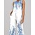 cheap Jumpsuits-Women&#039;s Jumpsuit Print Pocket Print Casual Crew Neck Wide Leg Daily Going out Sleeveless Regular Fit Sleeveless Light Blue S M L Summer