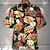 voordelige kampoverhemden voor heren-Voor heren Overhemd Hawaiiaans overhemd Voedsel Brief Grafische prints Barbecue Cubaanse kraag Rood Groen Buiten Casual Korte mouw Afdrukken Kleding Sport Modieus Streetwear Ontwerper