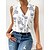 cheap Tank Tops-Women&#039;s Tank Top White Pink Wine Print Floral Casual Holiday Sleeveless V Neck Basic Regular Floral S
