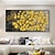 halpa Kukka-/kasvitaulut-käsintehty öljymaalaus kangas seinätaide sisustus alkuperäinen kukkiva keltainen kirsikankukkia maalaus abstrakti kukkamaalaus kodin sisustukseen venytetyllä kehyksellä/ilman sisäkehysmaalausta