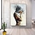 cheap People Paintings-Graffiti Art Of Fire Girl Canvas Paintings On the Wall Art 100% Handmade  Woman Modern Art Picture Home Wall Decor