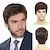 cheap Mens Wigs-Men&#039;s Wigs Short Mens Brown Wig Layered Natural Hair Costume Halloween Heat Resistant Synthetic Wigs for Men Male
