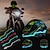 お買い得  バイク用ヘルメットのヘッドセット-オートバイのヘルメットコールド led ライト mod キット点滅ストライプ発光ステッカー led ナイトライディングライトオートバイのヘルメットの装飾