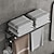 abordables Barres repose-serviettes-gun ash porte-serviettes de salle de bain noir support de rangement de salle de bain toilette matériel de salle de bain pendentif ensemble porte-serviettes non perforé