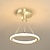 Недорогие Потолочные светильники-светодиодный потолочный светильник 1-светильник кольцевой конструкции 23 см встроенные светильники металлический потолочный светильник для коридора крыльцо бар креативные лофт балконные лампы теплый