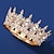 abordables Accesorios usables-corona nupcial vestido de novia tocado cumpleaños ceremonia de adultos banda para el cabello de diamantes de imitación versátil corona redonda de lujo