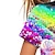 お買い得  女の子の 3d T シャツ-子供 女の子 Tシャツ グラフィック アウトドア 3Dプリント 半袖 クルーネック 活発的 7-13歳 夏 パープル