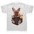 billige nyhed sjove hættetrøjer &amp; t-shirts-Dyr fransk Bulldog T-shirt Trykt mønster Gadestil Til Par Herre Dame Voksne Varmstempling Afslappet / Hverdag