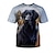 billige nyhed sjove hættetrøjer &amp; t-shirts-Dyr Hund Gravhunde T-shirt Anime 3D Grafisk Til Par Herre Dame Voksne Maskerade 3D-udskrivning Afslappet / Hverdag