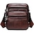cheap Men&#039;s Bags-Men&#039;s Crossbody Bag Shoulder Bag Crossbody Bag Nappa Leather Cowhide Daily Zipper Solid Color Black Brown Coffee