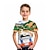 tanie chłopięce koszulki 3D-Dzieci Dla chłopców Podkoszulek T-shirt Krótki rękaw Druk 3D Druk 3D Graficzny Samochód Jasny Czarny Niebieski Tęczowy Dzieci Najfatalniejszy Lato Aktywny Moda Nowoczesne 3-12 lat
