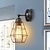 abordables Apliques de pared para interior-lámpara de pared led lámpara de pared de jaula de alambre enchufable lámpara de pared industrial con cable de enchufe lámpara de pared rústica interruptor de encendido / apagado lámpara de pared
