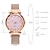 levne Quartz hodinky-růžové zlato dámské hodinky luxusní magnetické hvězdné nebe dáma náramkové hodinky pletivo ženské hodiny