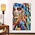 cheap People Paintings-Oil Painting Hand Painted Vertical Abstract People Classic Modern Rolled Canvas (No Frame)