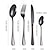 cheap Dining &amp; Cutlery-Stainless Steel Knife Fork Spoon Silverware Hanger Gift Set Tableware Knife Fork Spoon 24 Piece Set 1010 Western Tableware