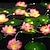 abordables Tiras de Luces LED-Luces de cadena de loto con energía solar 2m 20leds al aire libre impermeable guirnalda luz jardín estanque patio decoración de vacaciones paisaje luz (5 flores y 5 hojas)