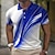cheap Men&#039;s Button Up Polos-Men&#039;s Polo Shirt Waffle Polo Shirt Lapel Polo Button Up Polos Golf Shirt Gradient Graphic Prints Geometry Linear Turndown Yellow Red Royal Blue Blue Green Outdoor Street Short Sleeve Print Clothing
