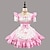 levne Šaty Lolita-Inspirovaný Kostýmová hra Pokojská Anime Cosplay kostýmy japonština Karneval Cosplay obleky Šaty Krátký rukáv Šály Kostým Pro Dámské Dívčí