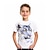 olcso fiú 3D-s pólók-Fiú 3D Grafika Állat Farkas Póló Rövid ujjú 3D nyomtatás Nyár Tavasz Aktív Sportok Divat Poliészter Gyerekek 3-12 év Szabadtéri Hétköznapi Napi Normál