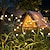 baratos Luzes e lanternas de caminho-Luz solar de jardim à prova d&#039;água vaga-lume luzes ao ar livre starburst balançando luzes 2 modos 6/8/10 cabeças para decoração de caminho de pátio de quintal