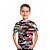 Недорогие 3d футболки мальчика-Дети Мальчики Футболка С короткими рукавами 3D печать 3D печать Графика Автомобиль Легкий Черный Синий Цвет радуги Дети Верхушки Лето Активный Мода Круто 3-12 лет