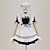 billige Anime-kostymer-Inspirert av Cosplay Stuepike Kostumer Anime  &quot;Cosplay-kostymer&quot; Japansk Karneval Cosplay-drakter Kjoler Kortermet Kjole Kostume Til Dame Jente