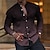 お買い得  メンズグラフィックシャツ-男性用 シャツ 勾配 グラフィック スタンド ブルー フクシャ グリーン カーキ色 グレー アウトドア ストリート 長袖 プリント 衣類 ファッション ストリートファッション デザイナー カジュアル