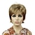 cheap Older Wigs-Short Layered Shaggy Wavy Full Synthetic Wigs