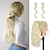 cheap Ponytails-Wavy Ponytail Extension Wrap Around Ponytail Hair Extensions Bleach Blonde Mix Ash Blonde Ponytail Extension 20 inch