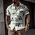 billige hawaiianske skjorter i revers til mænd-Herre Skjorte Hawaii skjorte Blomstret Kokos palme Grafiske tryk Skildpadder Aftæpning Sort Gul Marineblå Blå Grøn udendørs Gade Kort Ærme Trykt mønster Tøj Mode Gade Designer Afslappet