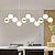 baratos Candeeiros de Lustre-pendente de led 33&quot; 9 luzes globo design formas geométricas luzes embutidas metal sputnik acabamentos geométricos lineares pintados lustres contemporâneos 110-240v