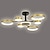 Недорогие Потолочные светильники с диммером-светодиодный потолочный светильник уникальный дизайн спутника 6 головок 30-дюймовая светодиодная люстра подходит для столовой, гостиной и кухни 110-240 В золото черный