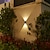 olcso Kültéri falilámpák-2db napelemes fali lámpa 2 üzemmódú világítás kültéri vízálló fel és le világító világítás kerti dekoráció napelemes fény lépcső kerítés napelemes táj lámpák