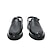 cheap Men&#039;s Slippers &amp; Flip-Flops-Men&#039;s PU Leather Sandals Clogs &amp; Mules British Plus Size Slippers Half Shoes Breathable Buckle Sandals Black Brown Summer Spring