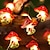 baratos Mangueiras de LED-Decoração de cogumelo cottagecore decoração de quarto luzes de corda de cogumelo alimentadas por bateria luz de fada de cogumelo para quarto dormitório festa natal casamento decoração de pátio