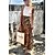 cheap Skirts-Women&#039;s Swing Long Skirt Polyester Maxi Brown Skirts Print Vacation Beach Long S M L