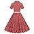 זול תחפושות מהעולם הישן-שמלת קו 50 רטרו וינטג&#039; שנות החמישים שמלת קוקטייל שמלת יום-יום שמלת מסיבה תחפושת התפרצות שמלת נשים תחפושת וינטג&#039; מסיבת קוספליי / שמלת ערב