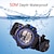 voordelige Digitaal Horloge-multifunctioneel 50 meter waterdicht digitaal horloge met paracord-armband en vuurstarter voor noodoverleving buitenshuis