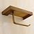cheap Toilet Paper Holders-Toilet Paper Holder Antique Brass Solid Copper Wall Mounted Bathroom Roll Paper Holder with Mobile Phone Storage Shelf 1pc