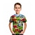 preiswerte 3D-T-Shirts für Jungen-kinderkleidung Jungen T-Shirt Tee Graphic Auto Kurzarm Rundhalsausschnitt Kinder oben Outdoor 3D-Druck Urlaub Tropisch Sport Sommer Grün 2-13 Jahre